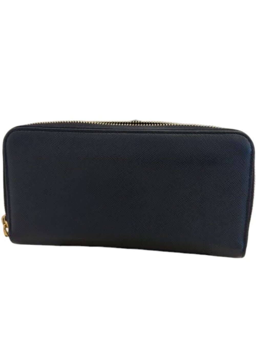 723180CR C1 Prada Wallet Long Black Leather